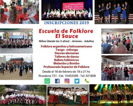 55 aos de la Escuela de Folklore El Sauce - Se abre la inscripcin para el perodo 2019