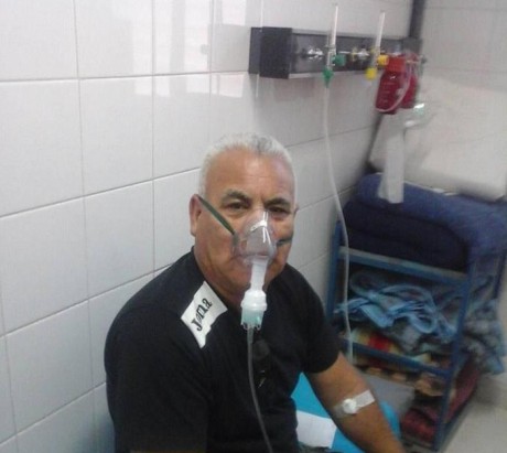Luis Peteco Franco tuvo una crsis alergica y fue tratado de urgencia