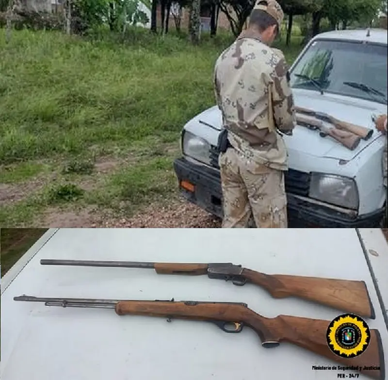 La brigada Villaguay y la de Feliciano incautaron armas de fuego por delito de tenencia ilegal