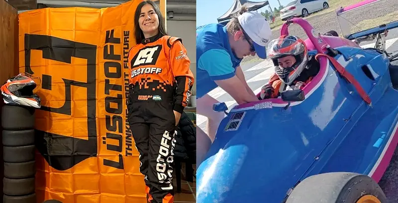 Formula Entrerriana: Brisa Ramos se sube a un auto de Agustn Ferreyra