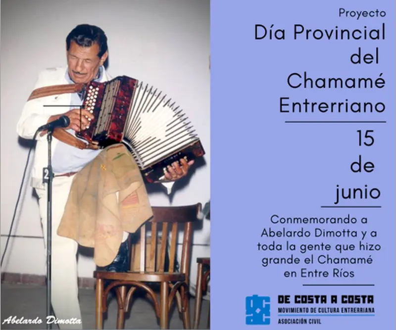 Buscan declarar el DA PROVINCIAL DEL CHAMAM ENTRERRIANO
