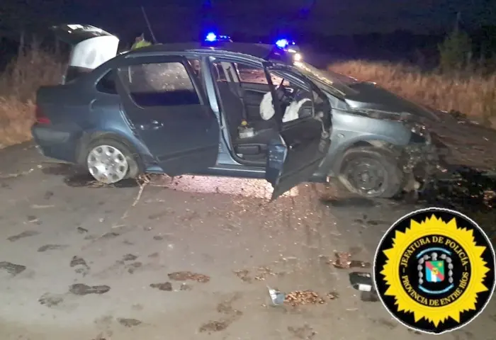 Volc un auto en ruta 18 y una mujer sufri lesiones leves