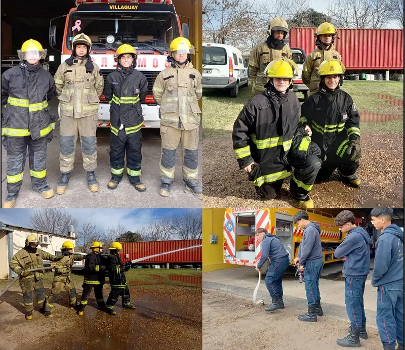 Bomberos Voluntarios de Villaguay destacaron a los cadetes en su da