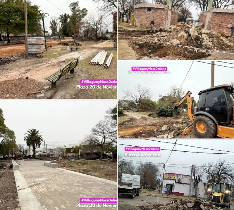 Puesta en valor de plazas en Villaguay
