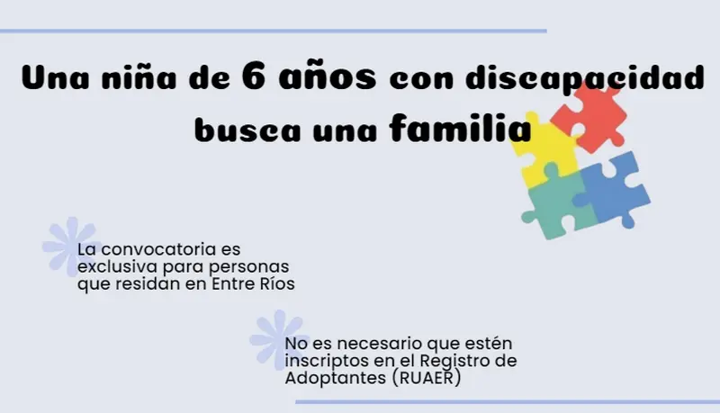 Ella tiene 6 aos y espera una familia