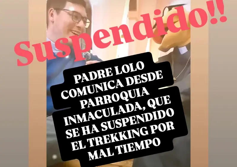 Se suspendi el Trekking Parroquial
