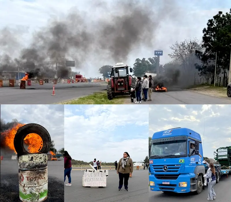 Contina la protesta solicitando el puente peatonal en Paso de la Laguna - Foto: Gentileza Carlos Lobo Garca