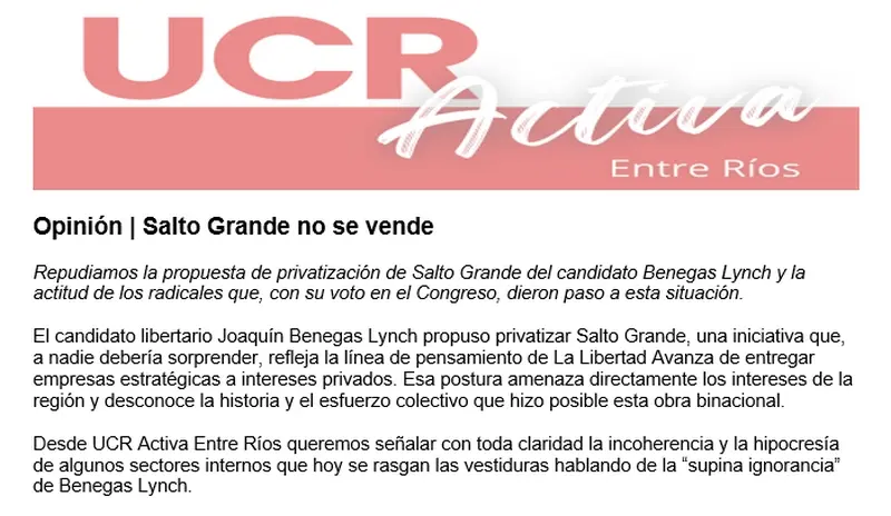 Opinin | Salto Grande no se vende 