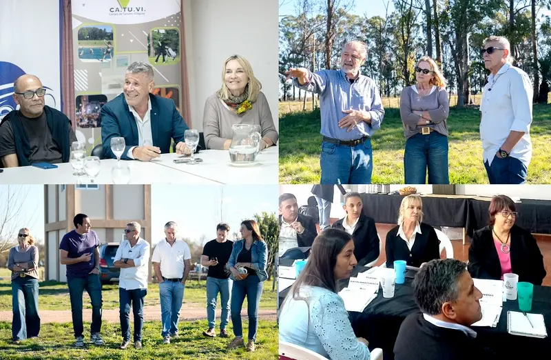 Adrin Fuertes y Cecilia Revoredo recorrieron con Jorge Satto y su equipo emprendimientos locales y escucharon a los prestadores