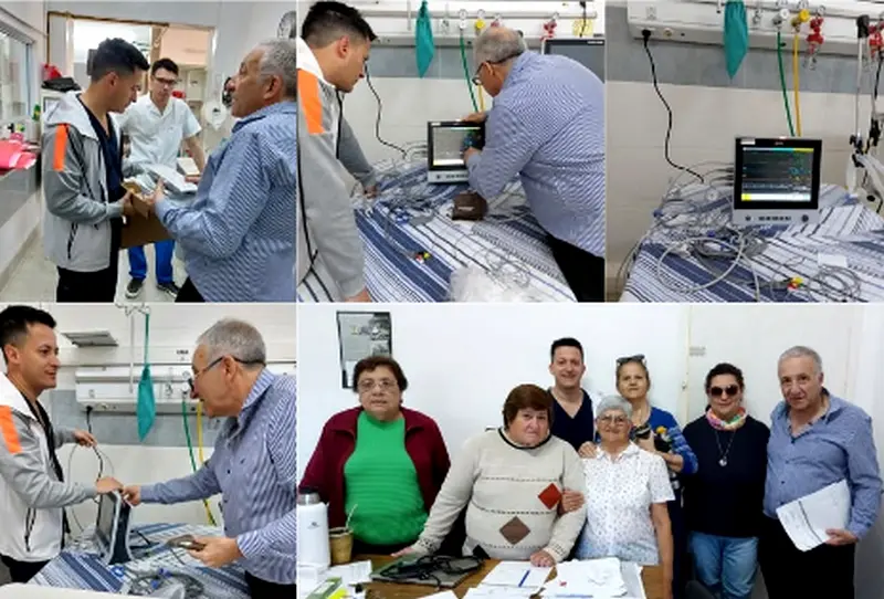 Grupo de Trabajo Solidario SUMAR compr el monitor multiparamtrico para terapia del hospital Santa Rosa