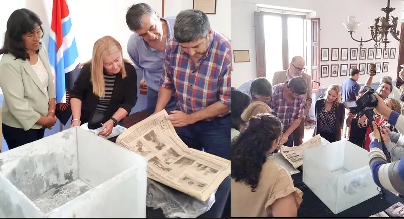 La plaza 20 de noviembre tuvo una cpsula del tiempo