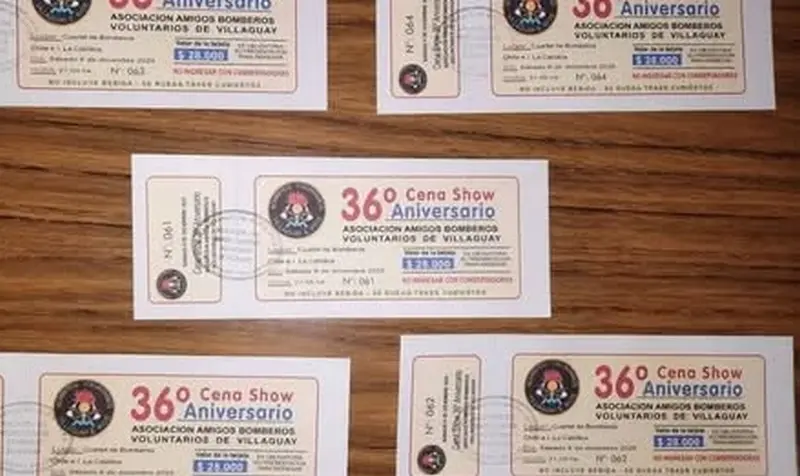 Reserv tu tarjeta para la 36 cena show de Bomberos Voluntarios de Villaguay