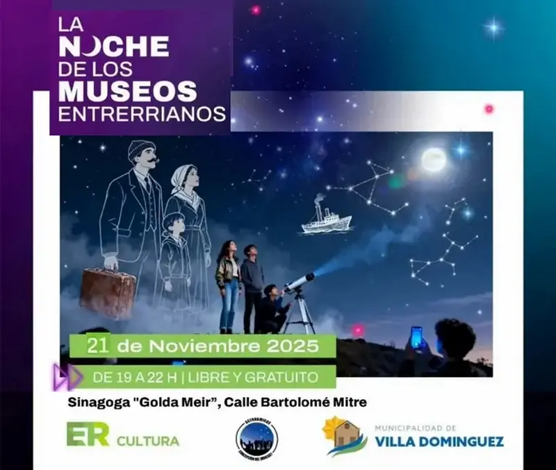 Este viernes la Noche de los Museos 2025 en Villa Domnguez