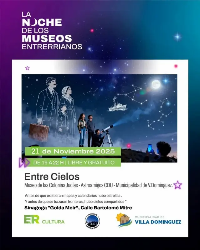 Reprogramacin de la Noche de los Museos 2025 en Villa Domnguez