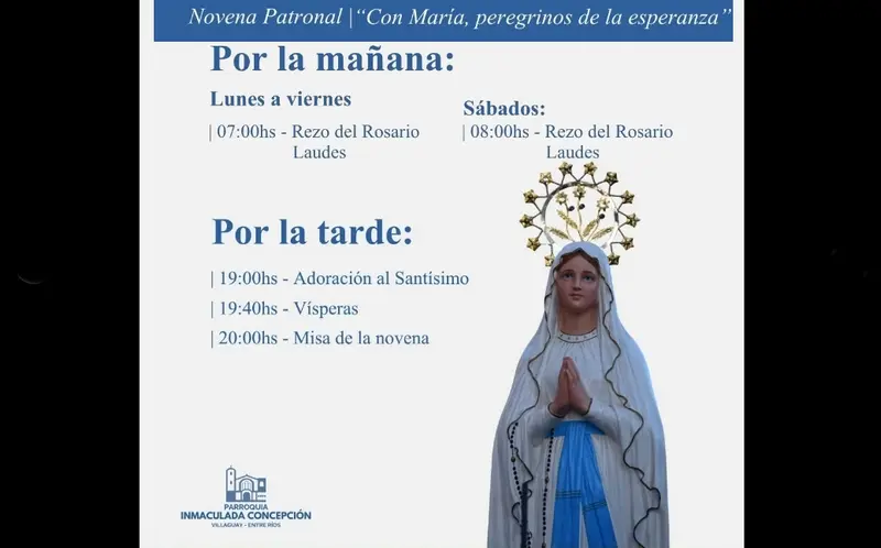 Dio comienzo la Novena Patronal hacia la gran Fiesta Patronal de La Inmaculada Concepcin