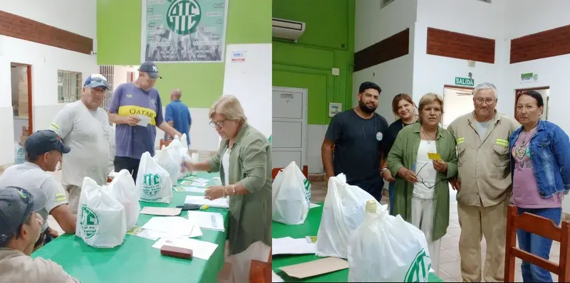 ATE Villaguay entrega el bolso navideo