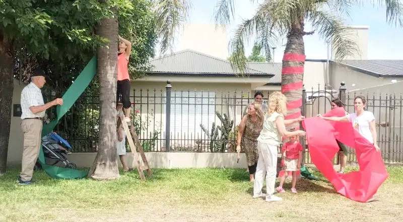 En un sector del barrio Crisp�n Vel�zquez la Navidad cobr� vida