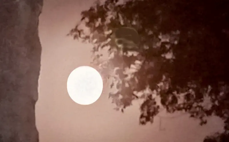 Por Ceferino Azambuyo. La Super Luna pint Villaguay