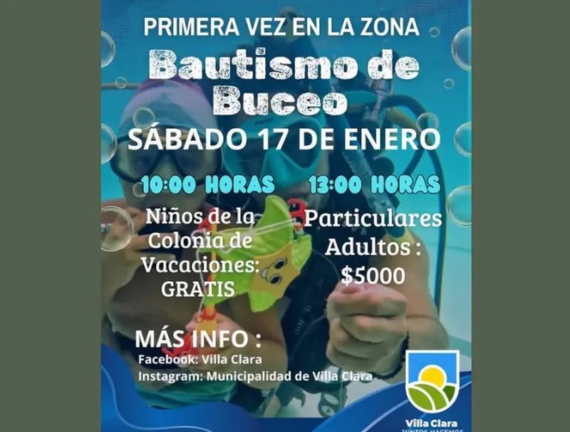 Por primera vez en la zona bautismo de buceo en Villa Clara