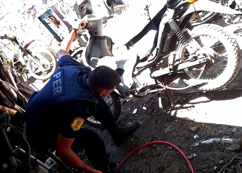 Allanamiento y secuestro en un taller mec�nico