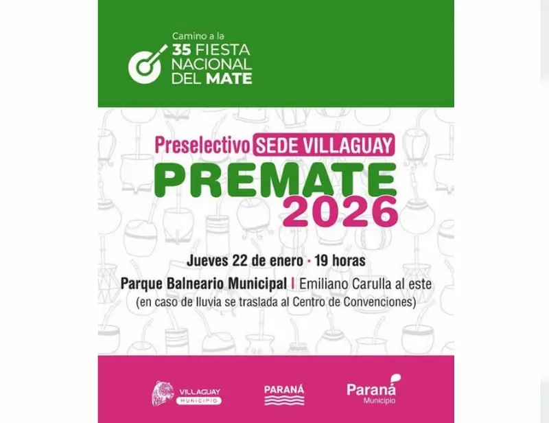 Villaguay sede el Pre Mate 2026