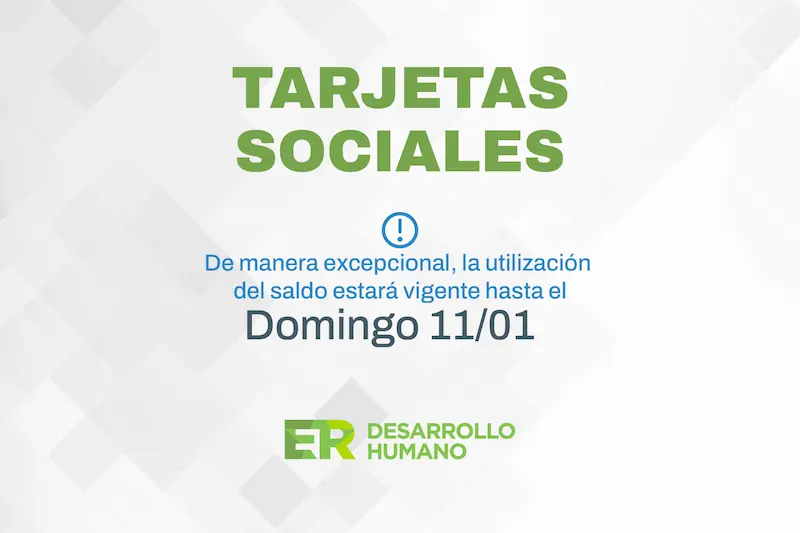 El domingo vence el saldo de la tarjeta de riesgo social