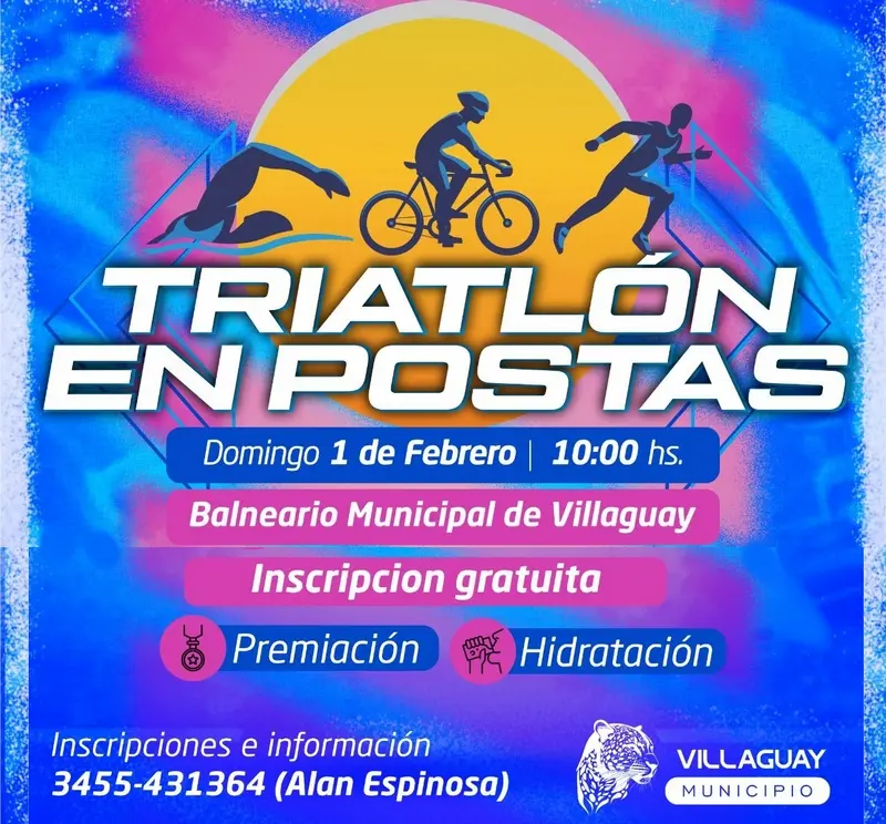 Triatl�n por postas en el balneario de Villaguay