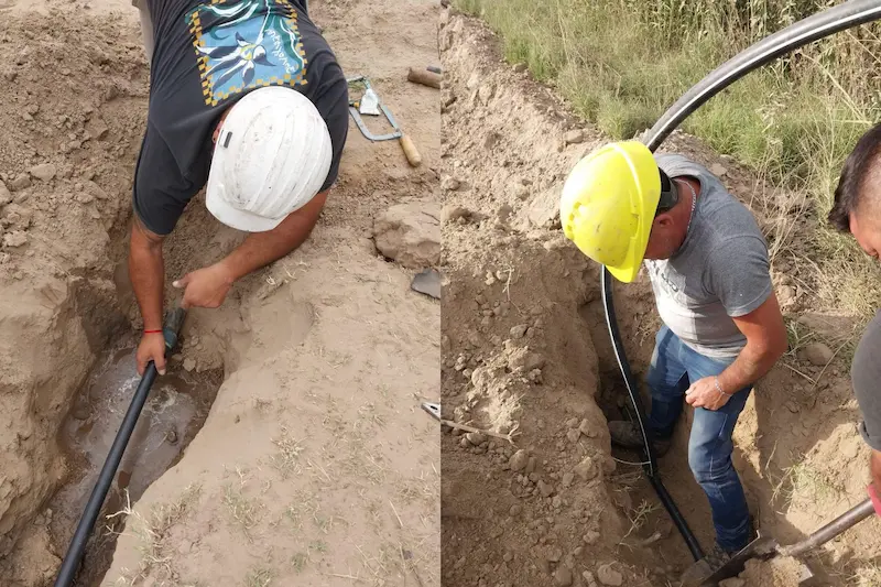 Concluyeron en �ancay los trabajos de extensi�n de la red de agua potable
