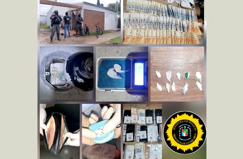 Encuentran coca�na, 1 mill�n de pesos y 9 personas identificadas en allanamiento