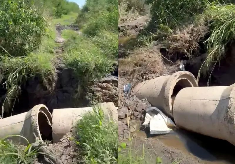 Jaime Velez, se�al� el grave peligro por los socavones de alcantarillas