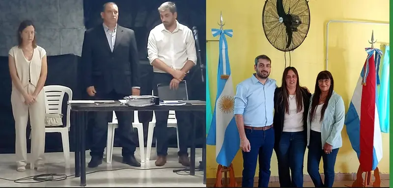 Mariel Henchoz salud� a los presidentes comunales que asumieron en Mojones Sud y Lucas sud 2da.