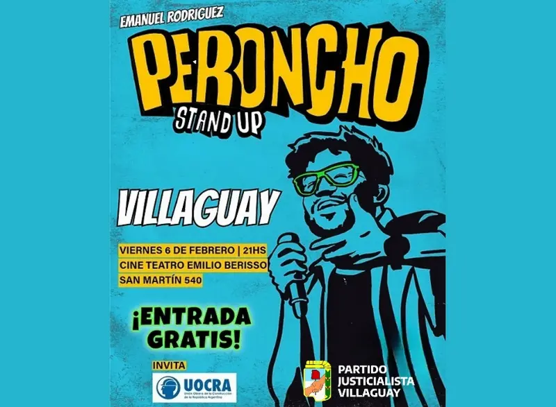 Peroncho Stand Up llega a Villaguay con entrada gratis