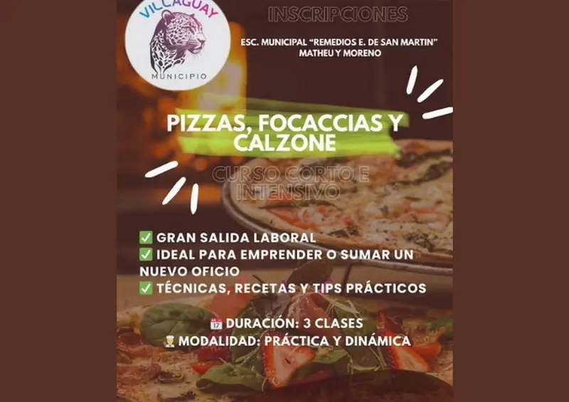 Curso de pizzas, focaccias y calzones