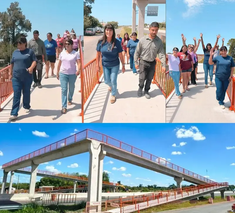 Habilitaron este viernes el puente peatonal en Paso de la Laguna