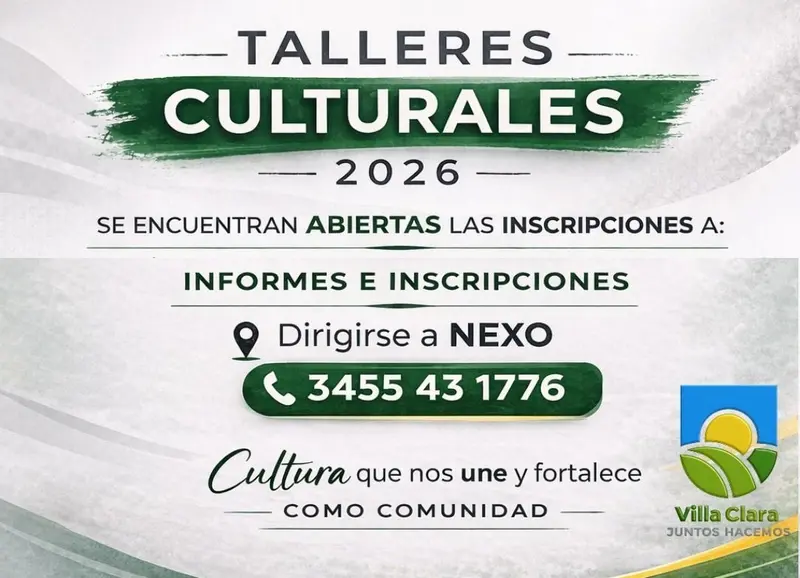 Villa Clara: Talleres Culturales Municipales 2026