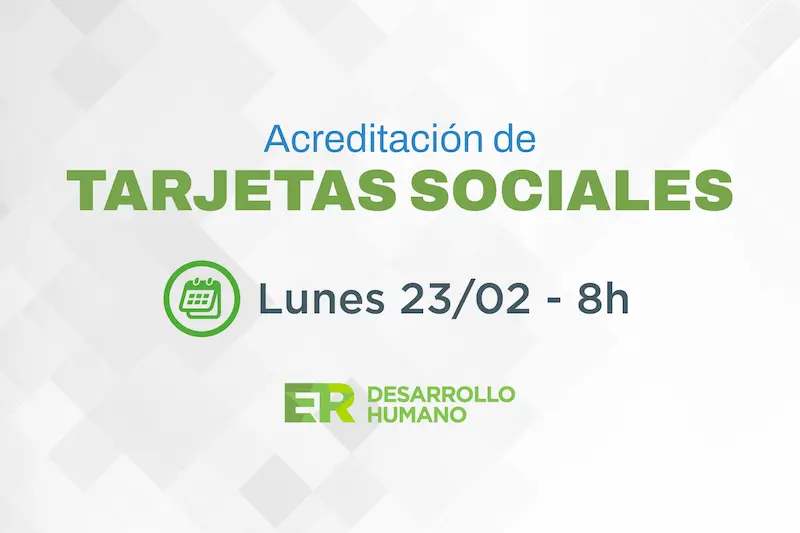 Este lunes 23 se acreditar�n los fondos de las tarjetas sociales