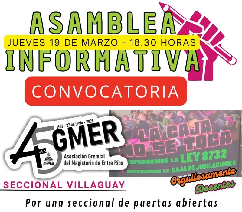 Asamblea informativa en AGMER Villaguay