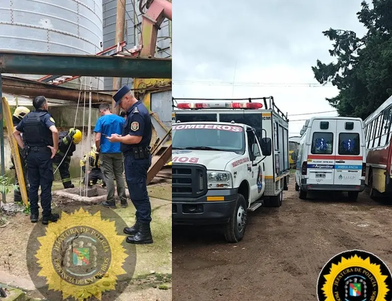 Cay� en una fosa de una antigua arrocera y fue rescatado