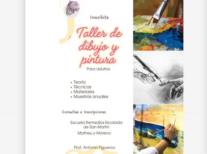 Nuevo taller de dibujo y pintura en escuela Remedios Escalada de San Mart�n