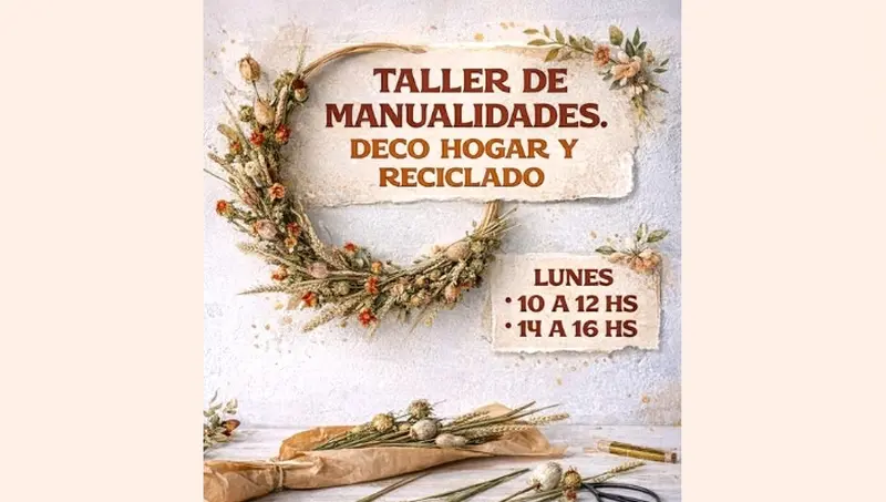 Taller de manualidades deco hogar y reciclado
