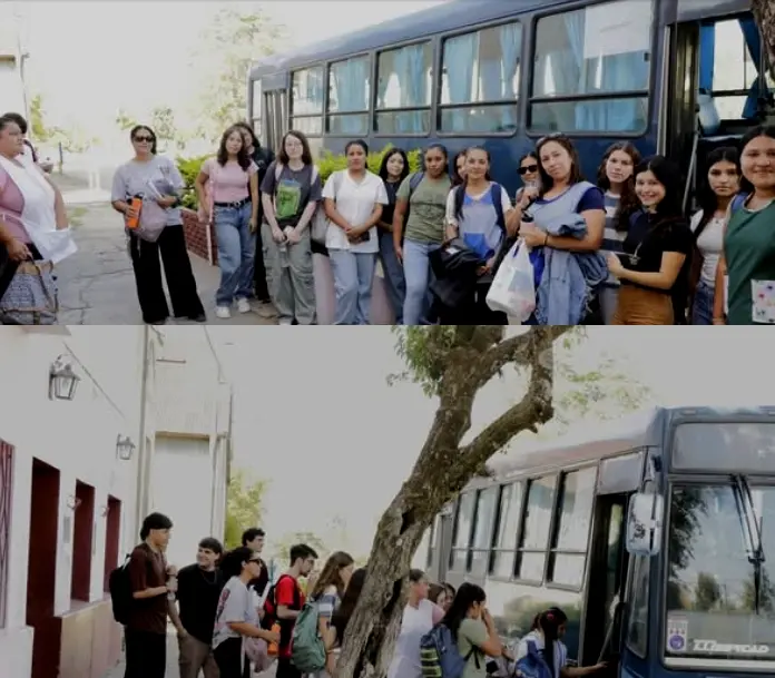 Municipalidad de Villa Dom�nguez comenz� el traslado de estudiantes terciarios