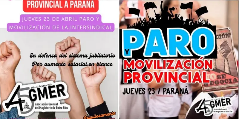 AGMER realiza un paro de 24 horas