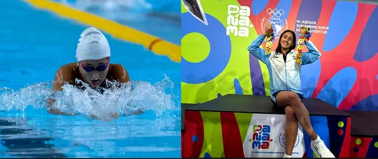La nadadora Agostina Hein con memorable actuaci�n en Panam� 2026: 10 medallas: 9 doradas y 1 de plata
