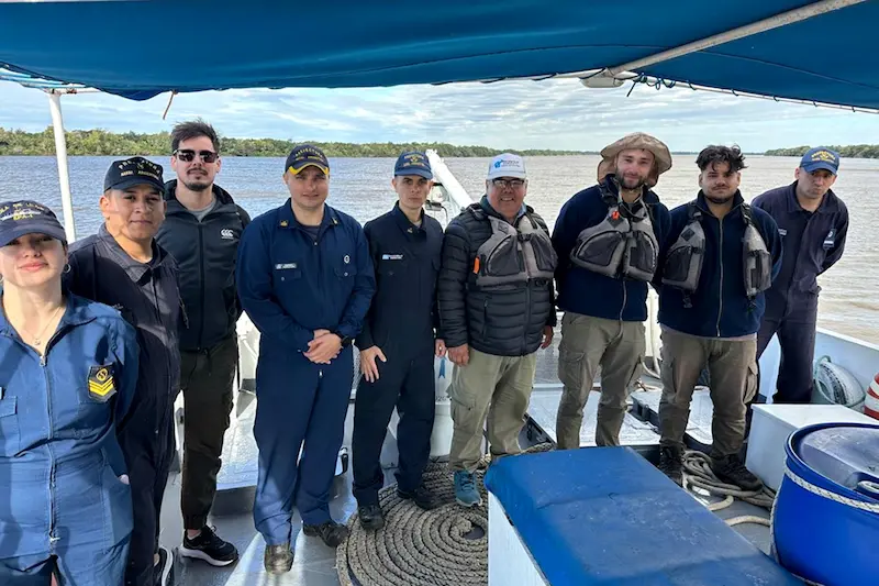 El buque cient�fico Leloir realiza un monitoreo ambiental en el parque provincial Islas y Canales Verdes