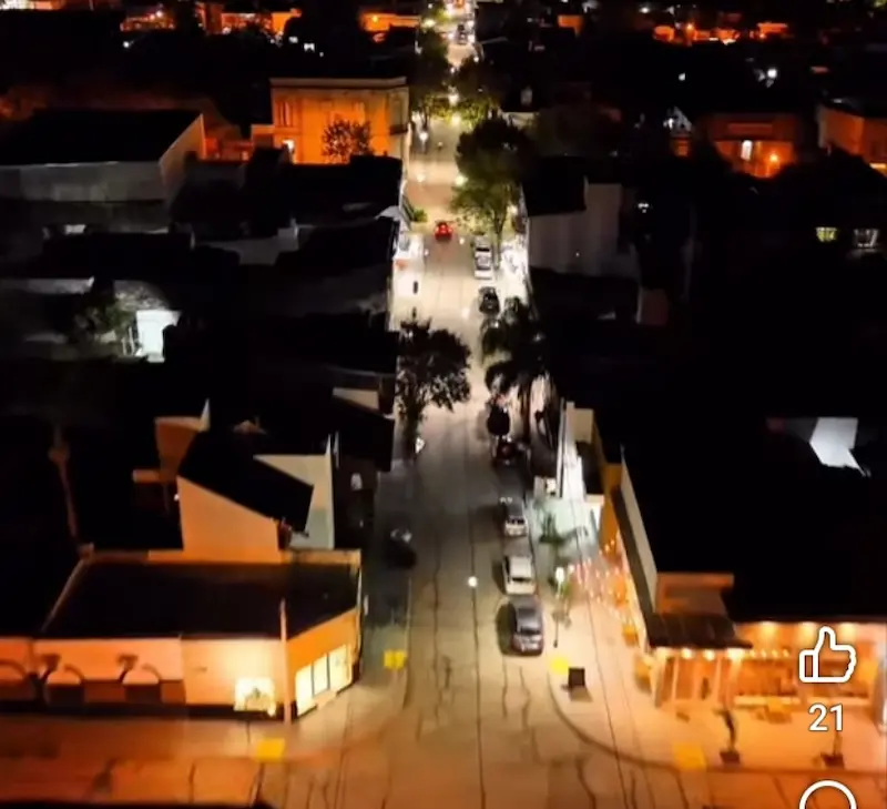 Nueva iluminaci�n LED en calle Balcarce 