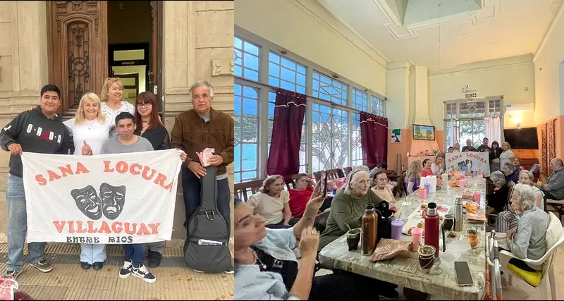 Sana Locura cumpli� la tercera jornada de visitas a los abuelos