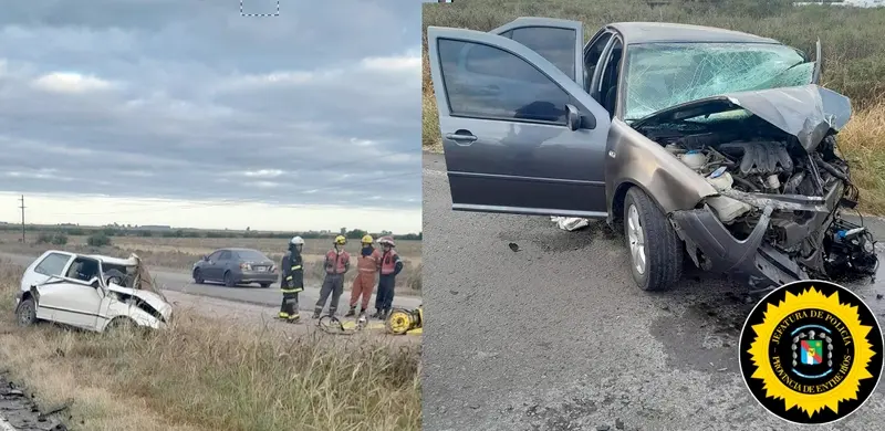 Ruta 18: Muri� un conductor de 33 a�os oriundo de San Salvador en choque frontal entre dos autos