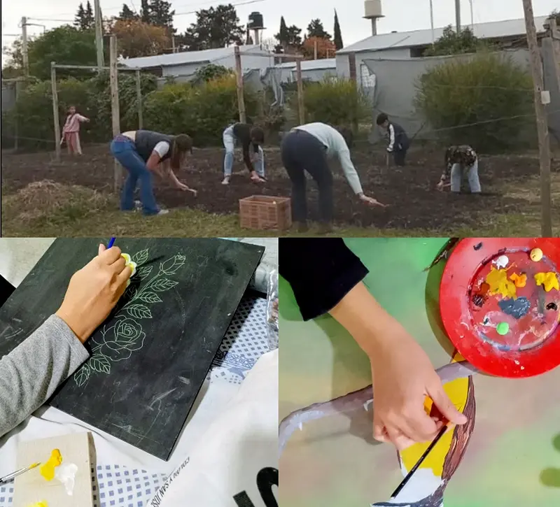�rea de Recursos para la Prevenci�n del Suicidio:  Taller de Pintura y Huerta