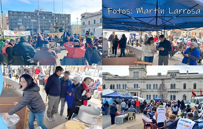 Jornada de PARO. Jornada de LUCHA. Villaguay acamp� en plaza Mansilla de Paran�