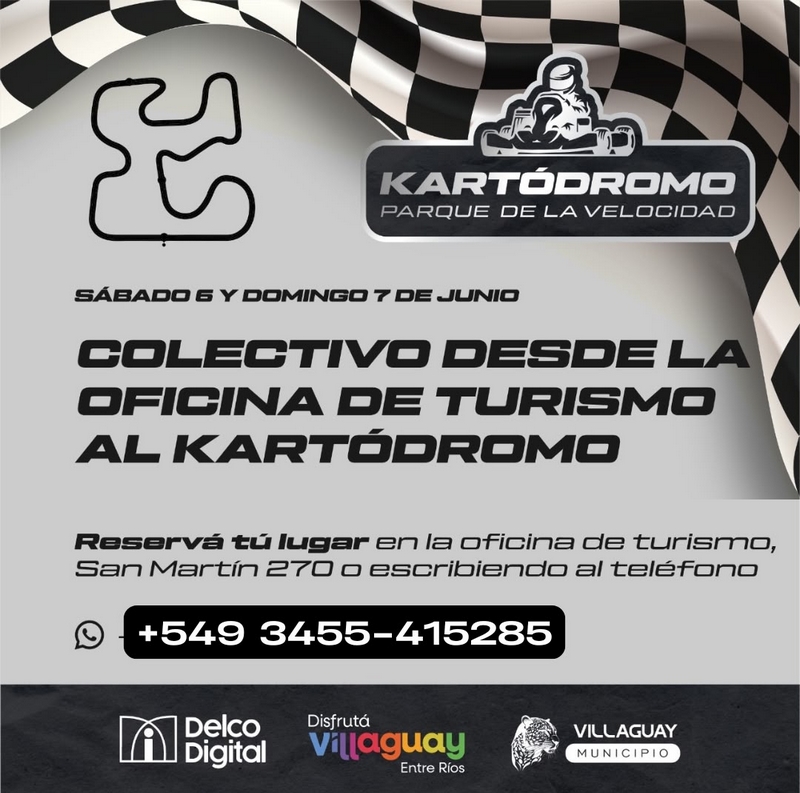 Colectivo con entrada incluida para ir al kart�dromo